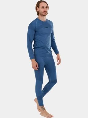 set de lenjerie de corp pt. barbati Fundango Seamless Baselayer Set albastru inchis 3