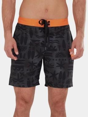 boardshort pt. barbati Fundango Salimu Boardshorts negru 1
