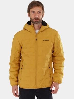 geaca de drumetie pt. barbati Fundango Smoke Eco Hooded Jacket galben 1