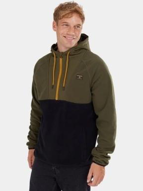 pulover cu gluga pt. barbati Fundango Carlos Fleece Pullover verde 1