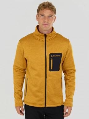 pulover polar pt. barbati Fundango Revolution Fleece Jacket galben 1