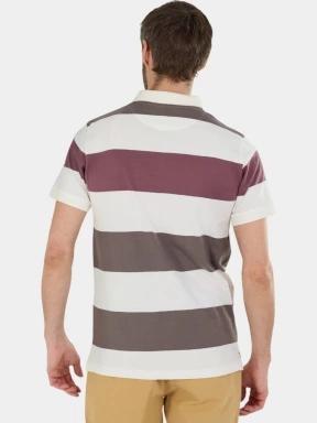 tricou cu guler pt. barbati Fundango Incognito Stripe Poloshirt maro 3