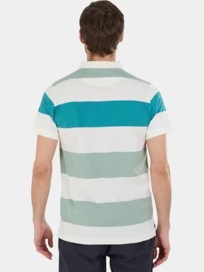 tricou cu guler pt. barbati Fundango Incognito Stripe Poloshirt verde 3