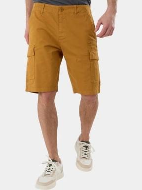 pantaloni scurti cu buzunare laterale pt. barbati Fundango Zack Cargo Shorts galben 1
