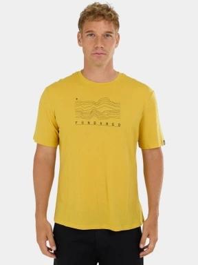 tricou cu maneci scurte pt. barbati Fundango Wanaka Merino T-shirt galben 1