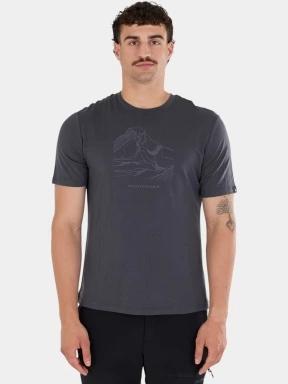 tricou cu maneci scurte pt. barbati Fundango Wanaka Merino T-shirt gri 1