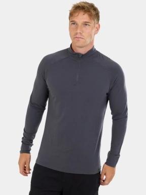 top lenjerie de corp pt. barbati Fundango Temuka Merino Halfzip gri 1