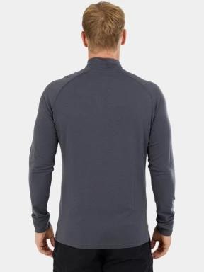 top lenjerie de corp pt. barbati Fundango Temuka Merino Halfzip gri 3