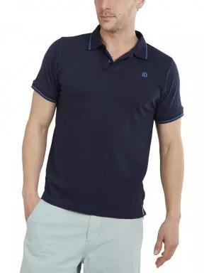 tricou cu guler pt. barbati Fundango Incognito Poloshirt albastru inchis 1
