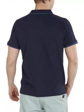 tricou cu guler pt. barbati Fundango Incognito Poloshirt albastru inchis 3
