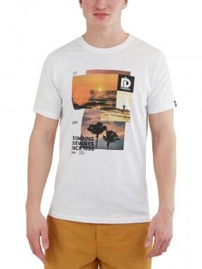 tricou cu maneci scurte pt. barbati Fundango Basic - T Logo-9 T-shirt alb 1