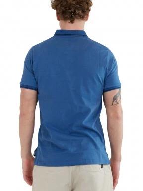 tricou cu guler pt. barbati Fundango Incognito Mono Poloshirt albastru 3
