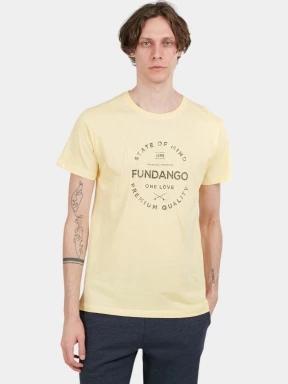 tricou cu maneci scurte pt. barbati Fundango Basic-T Logo 04 galben 1