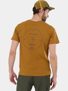tricou cu maneci scurte pt. barbati Fundango Compass Graphic-T galben 3