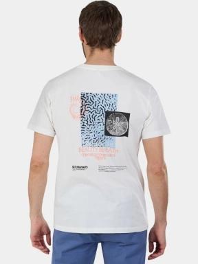 tricou cu maneci scurte pt. barbati Fundango Breaker Graphic-T alb 3