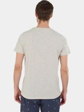 tricou cu maneci scurte pt. barbati Fundango Phase Henley T-shirt nisip 3