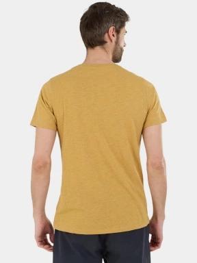 tricou cu maneci scurte pt. barbati Fundango Phase Henley T-shirt galben 3