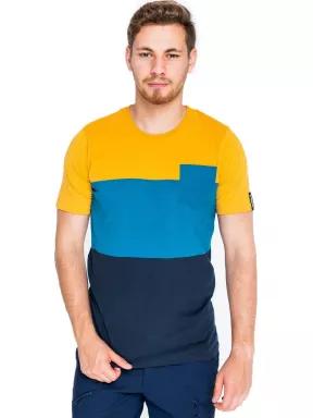 tricou cu maneci scurte pt. barbati Fundango Jaggy Pocket galben 1