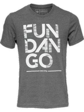 tricou cu maneci scurte pt. barbati Fundango Basic T Logo 4 gri 1