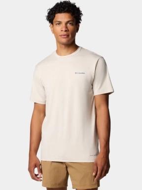 tricou pentru sport, cu maneci scurte pt. barbati Columbia Kwick Hike Back Graphic SS Tee nisip 1