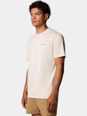 tricou pentru sport, cu maneci scurte pt. barbati Columbia Kwick Hike Back Graphic SS Tee nisip 3