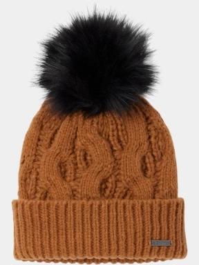 caciula cu mot pt. femei Columbia Boundless Days Cable Knit Pom Beanie maro 1