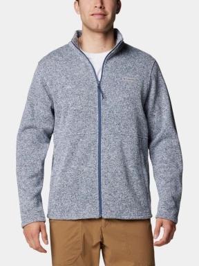 pulover polar pt. barbati Columbia Alto Pass Full Zip Fleece albastru deschis 1
