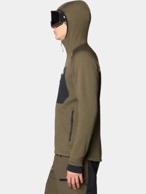 pulover polar pt. barbati Mountain Hardwear Polartec Power Grid Full Zip Hoody oliv 3