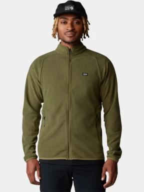 pulover polar pt. barbati Mountain Hardwear Microchill Full Zip Jacket oliv 1