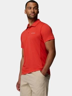 tricou de sport, cu guler pt. barbati Columbia Zero Rules Light Polo rosu 3