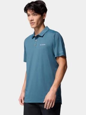 tricou de sport, cu guler pt. barbati Columbia Tech Trail Utility Polo albastru 3