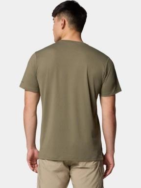 tricou pentru sport, cu maneci scurte pt. barbati Columbia Tech Trail Utility Short Sleeve Crew verde 3