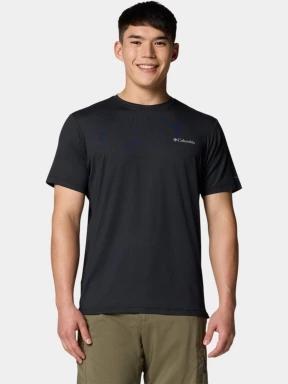 tricou pentru sport, cu maneci scurte pt. barbati Columbia Tech Trail Utility Short Sleeve Crew negru 1
