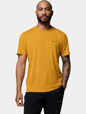 tricou pentru sport, cu maneci scurte pt. barbati Columbia Tech Trail Utility Short Sleeve Crew portocaliu 1