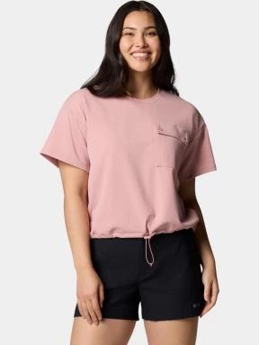 tricou cu maneci scurte pt. femei Columbia Granite Point Knit Short Sleeve Shirt roz 1