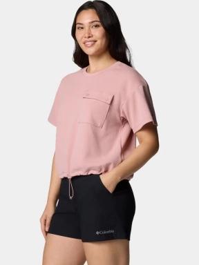 tricou cu maneci scurte pt. femei Columbia Granite Point Knit Short Sleeve Shirt roz 3
