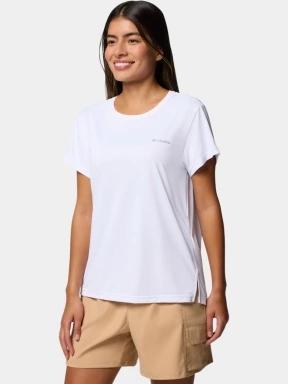 tricou pentru sport, cu maneci scurte pt. femei Columbia Bluevista Hill Short Sleeve Crew alb 3