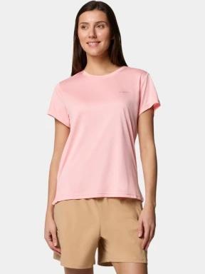 tricou pentru sport, cu maneci scurte pt. femei Columbia Bluevista Hill Short Sleeve Crew roz 1