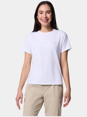 tricou pentru sport, cu maneci scurte pt. femei Columbia Sun Trek Short Sleeve II alb 1