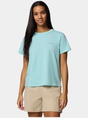 tricou pentru sport, cu maneci scurte pt. femei Columbia Sun Trek Short Sleeve II verde 1