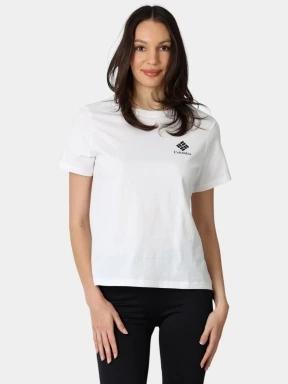 tricou cu maneci scurte pt. femei Columbia Rolling Bend Graphic Short Sleeve Shirt alb 1
