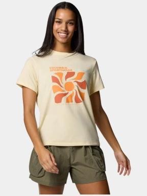 tricou pentru sport, cu maneci scurte pt. femei Columbia Sun Trek Graphic Short Sleeve III galben 1