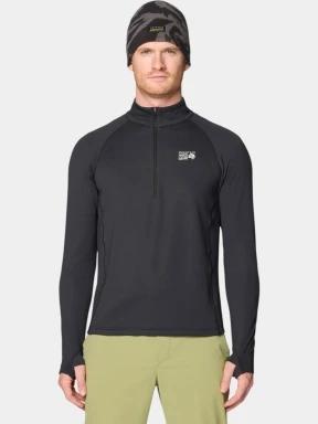 pulover polar pt. barbati Mountain Hardwear Crater Lake Heavyweight Half Zip negru 1