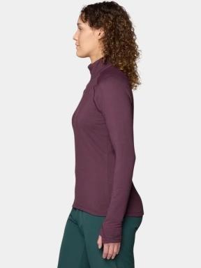 pulover polar pt. femei Mountain Hardwear Crater Lake Heavyweight Long Sleeve Half Zip bordo 3