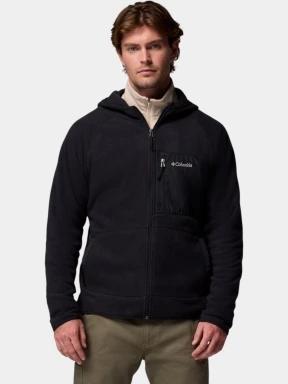 pulover polar pt. barbati Columbia Fast Trek Overlay Hooded Full Zip negru 1
