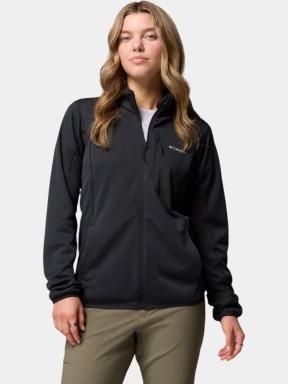 pulover polar pt. femei Columbia Essential Hike Grid Fleece Full Zip negru 1