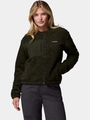 pulover polar pt. femei Columbia Stellar Path Fleece Bomber Full Zip verde 1
