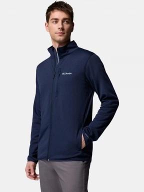 pulover polar pt. barbati Columbia Essential Hike Grid Fleece Full Zip albastru inchis 3