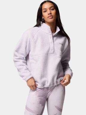pulover polar pt. femei Columbia Jasper Ridge Pebbled Fleece Half Snap violet 1