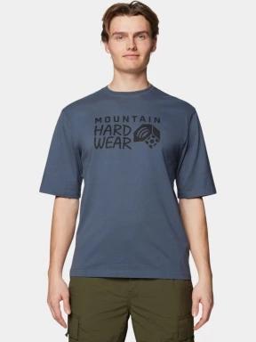 tricou cu maneci scurte pt. barbati Mountain Hardwear MHW Logo Short Sleeve albastru 1